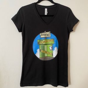 NEW Funny Threadless Mario Quarantined 2020 Tshirt